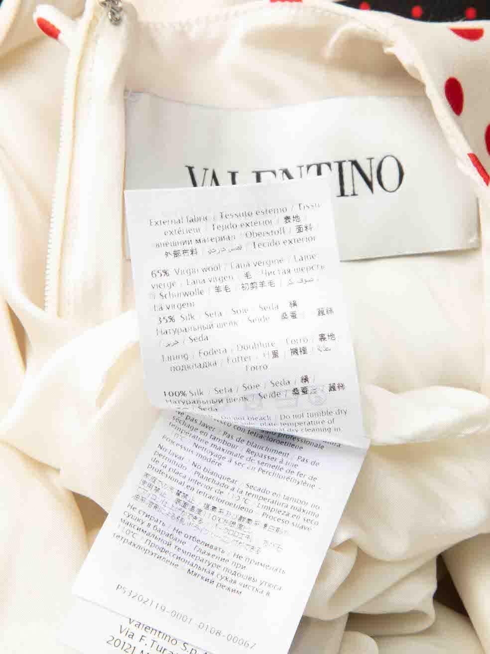 Valentino Polka Dot Wool Ruffle Accent Mini Dress Size M 4