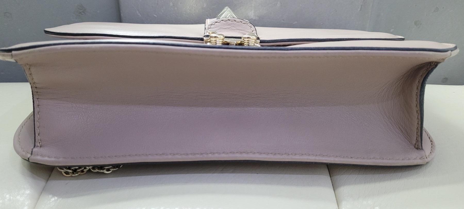 Valentino Poudre Rockstud Glam Medium Lock Shoulder Bag For Sale 4