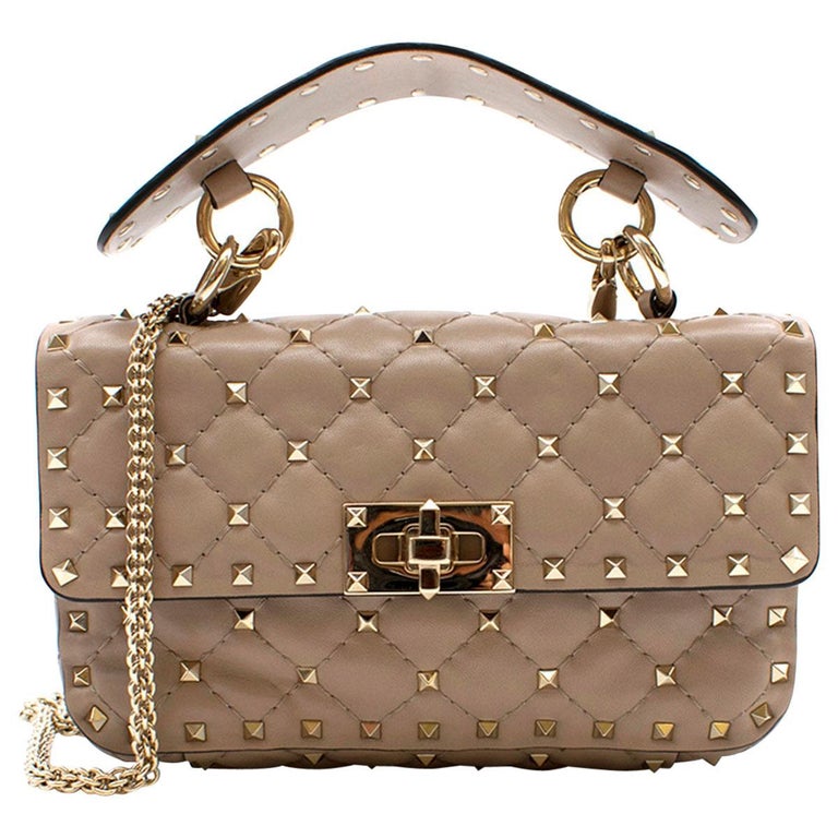 Valentino Poudre Small Rockstud Spike Bag at 1stDibs