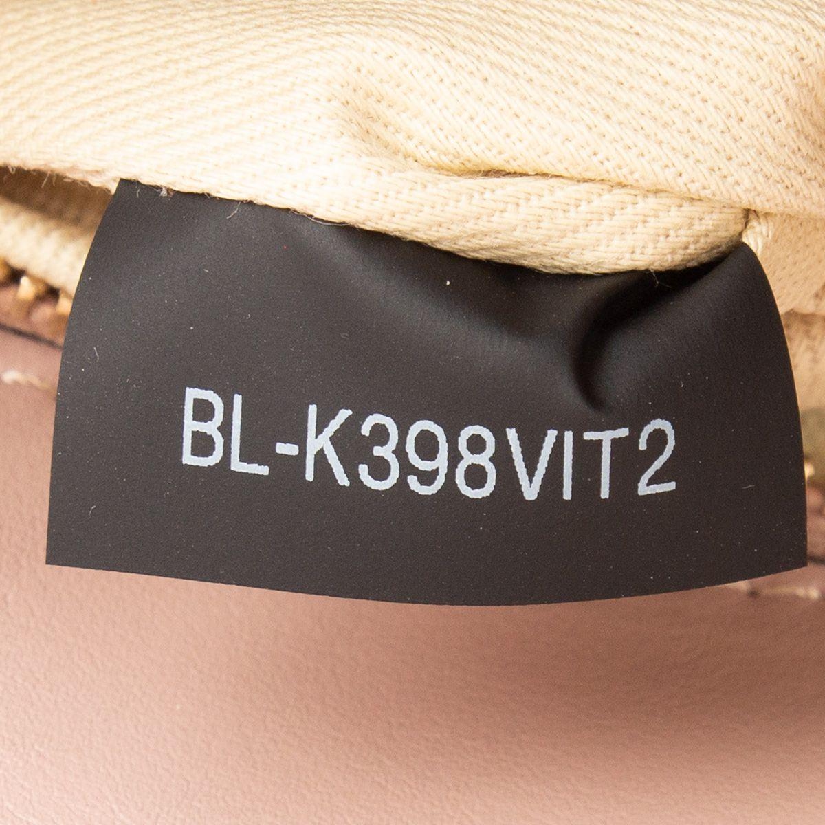 VALENTINO powder pink leather ROCKSTUD GLAM LOCK MEDIUM Shoulder Bag In Excellent Condition For Sale In Zürich, CH