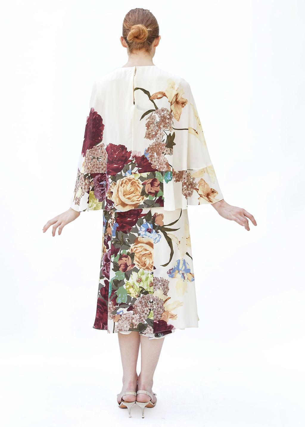 Women's Valentino Pre Fall 2016 Floral Dress with Cape