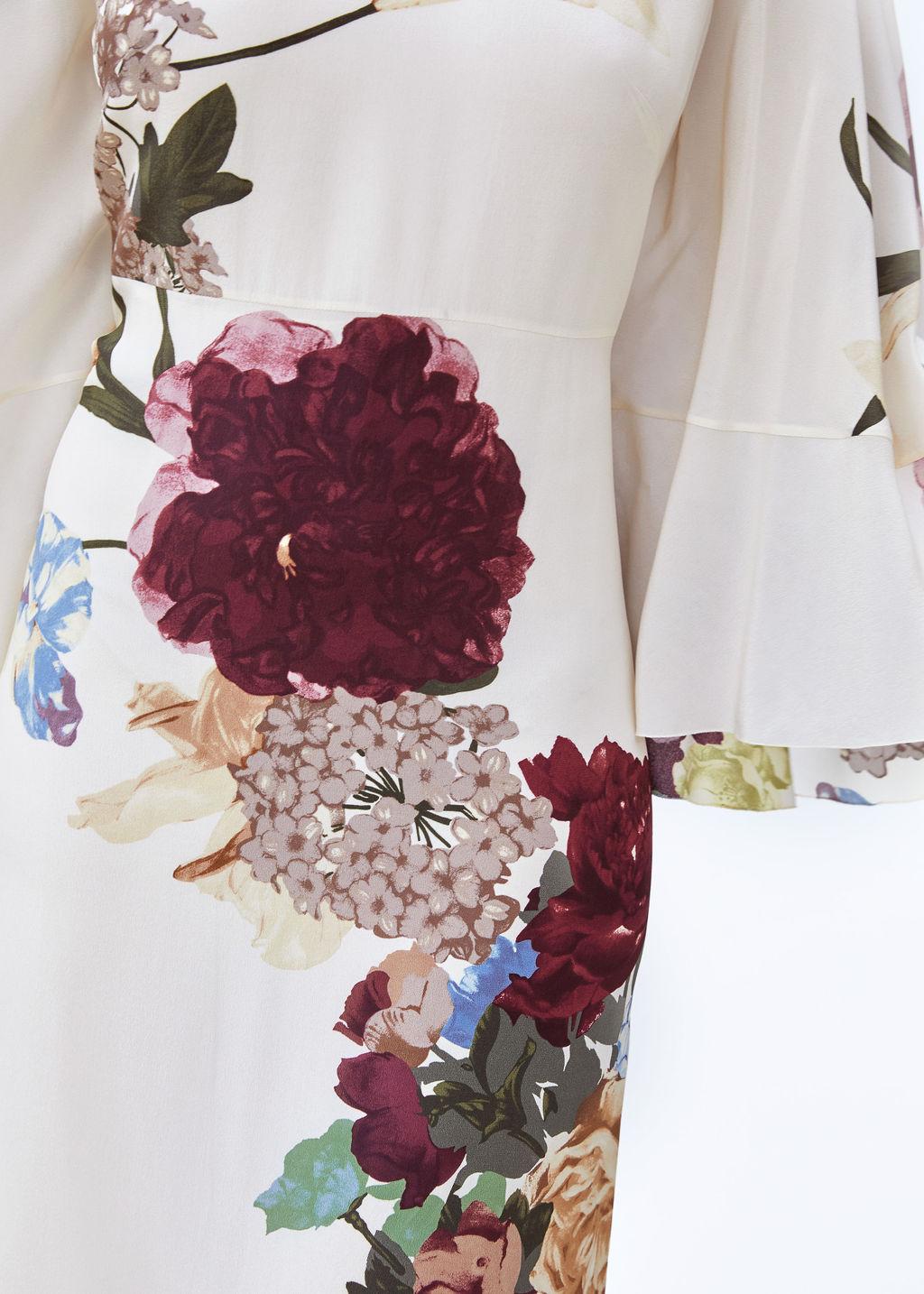 Valentino Pre Fall 2016 Floral Dress with Cape 1