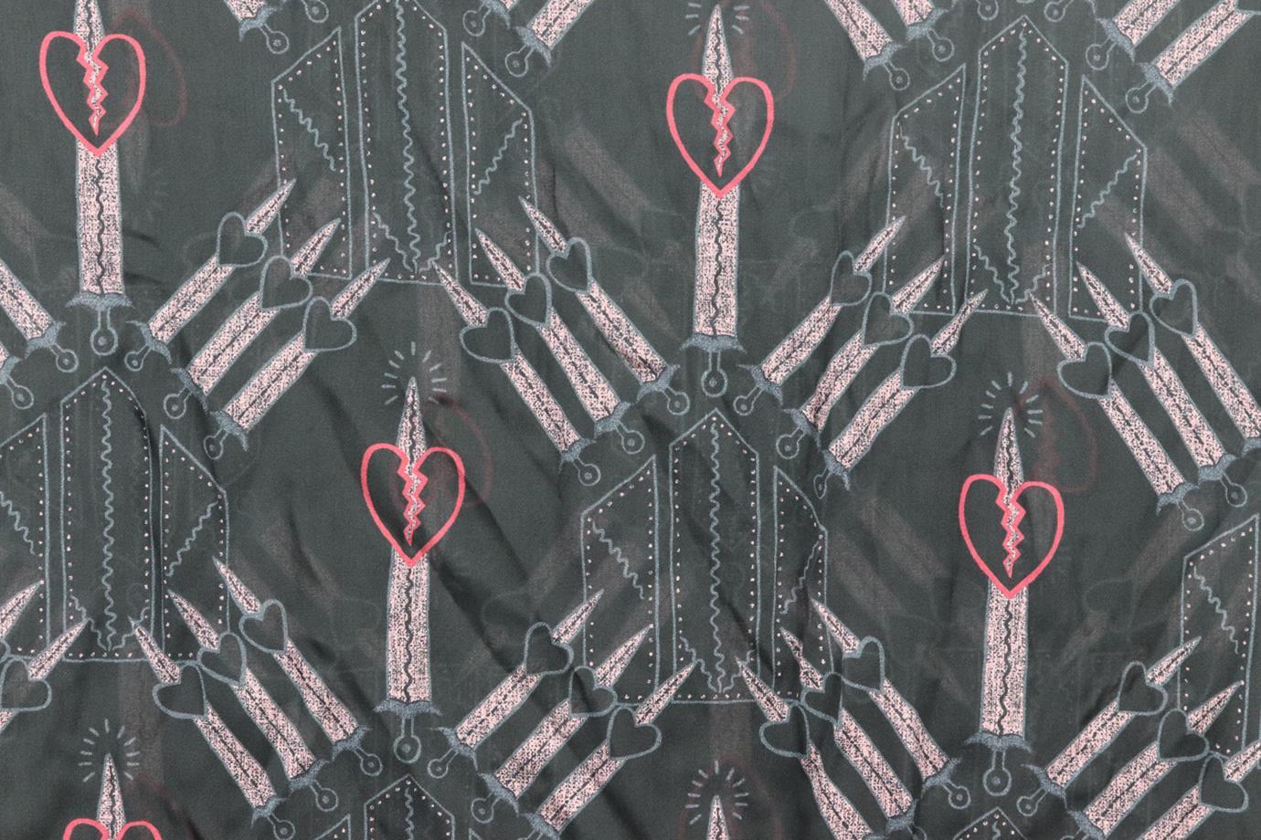 Valentino Printed Silk Chiffon Scarf In Excellent Condition In London, GB