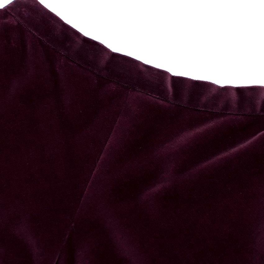 a line velvet skirt