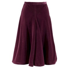 Valentino Purple Velvet A-Line Skirt - Size XS