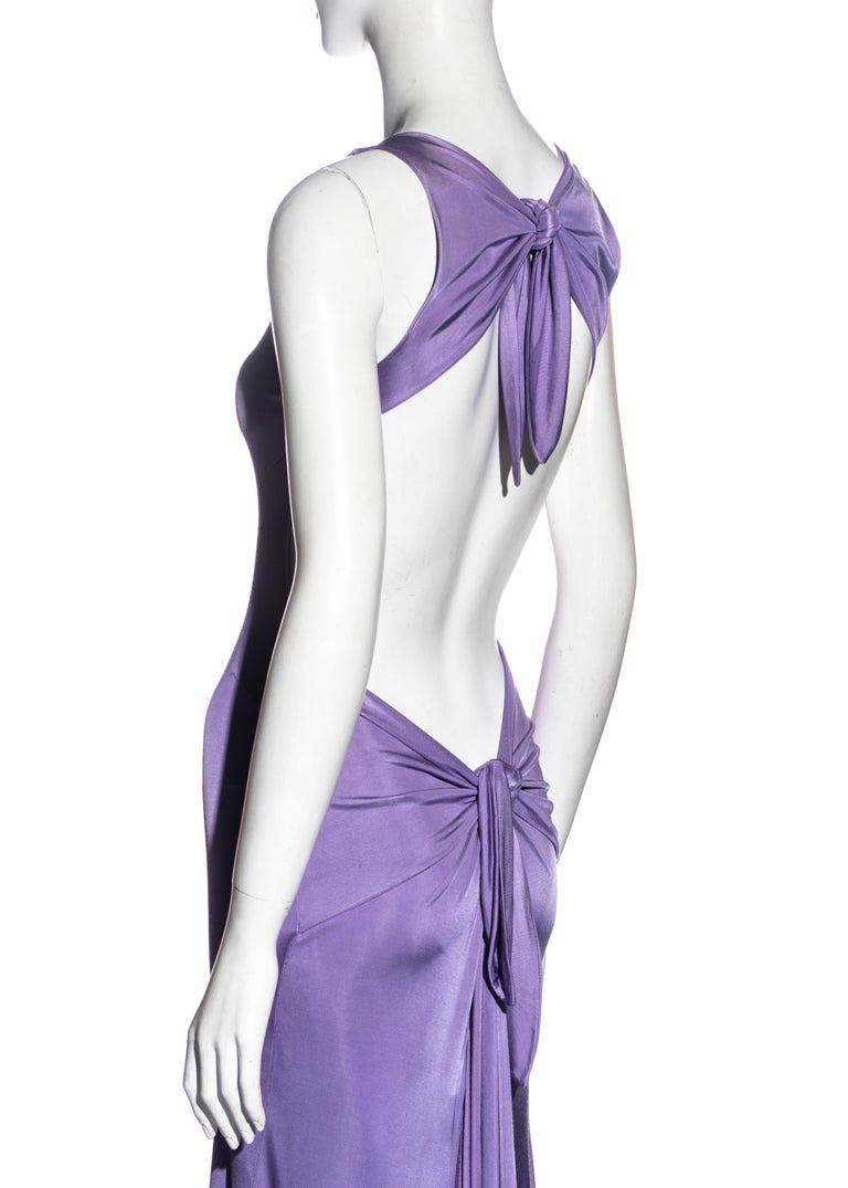 Valentino purple viscose open back dress with ties, c. 2000 at 1stDibs | purple valentino dress Valentino purple viscose open back dress with ties, c. 2000 at 1stDibs | purple valentino dress