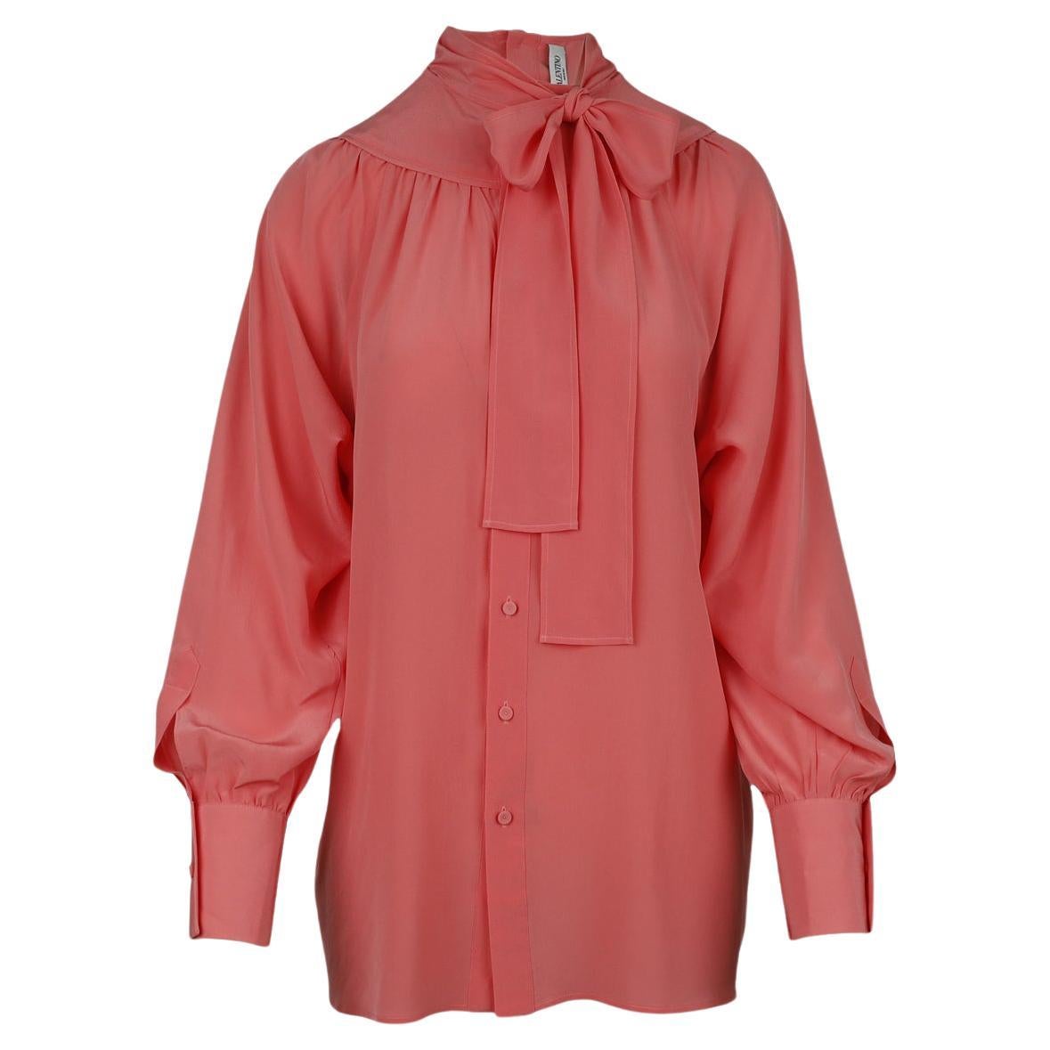 Valentino Pussy-Bow Blouse  For Sale