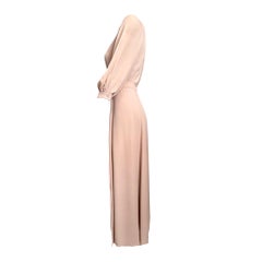 VALENTINO Rare 2013 Nude Silk Georgette Evening Gown Dress 40