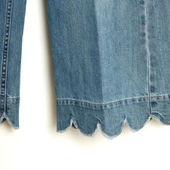 Valentino Rot 2018 Jean Croquet FR38 Stitches geflochtene Hose mit weitem Bein und weitem Bein Jeans US28