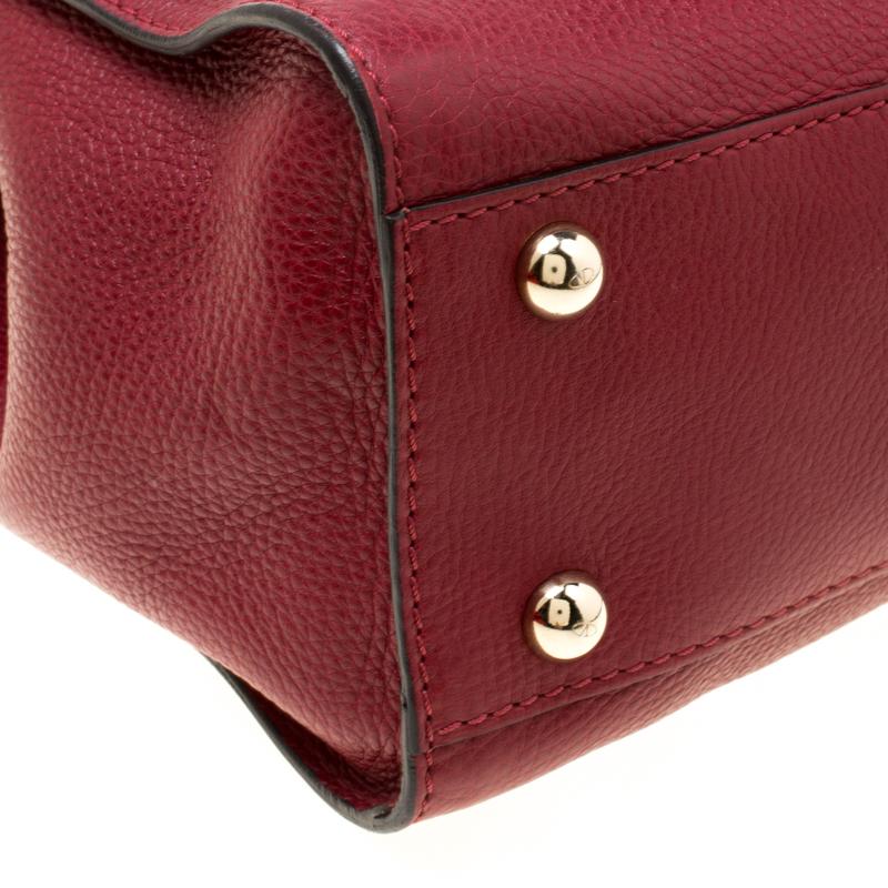 Valentino Red/Beige Leather Aphrodite Bow Bag In Excellent Condition In Dubai, Al Qouz 2