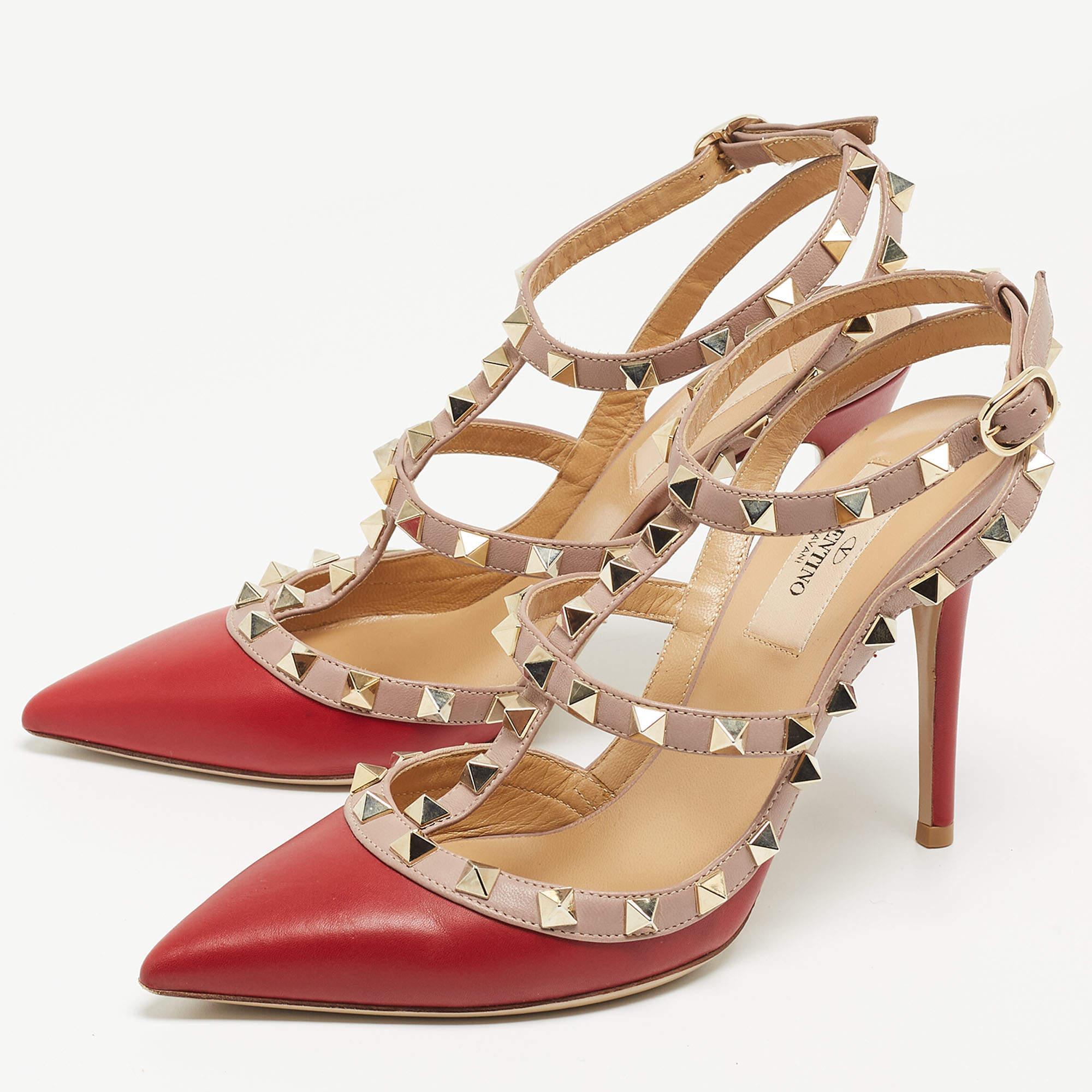 Make a statement with these Valentino red pumps for women. Impeccably crafted, these chic heels offer both fashion and comfort, elevating your look with each graceful step.


