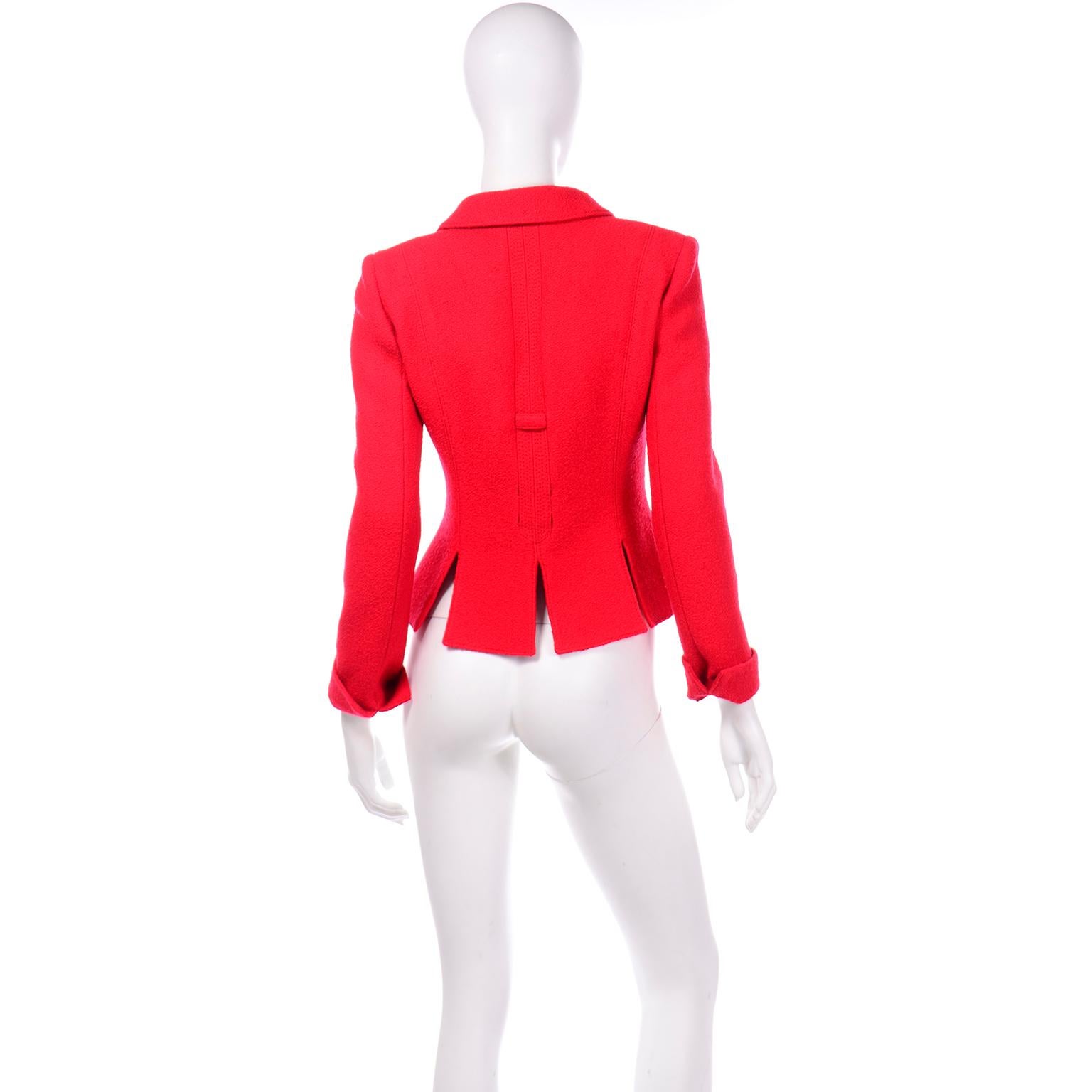 red short blazer