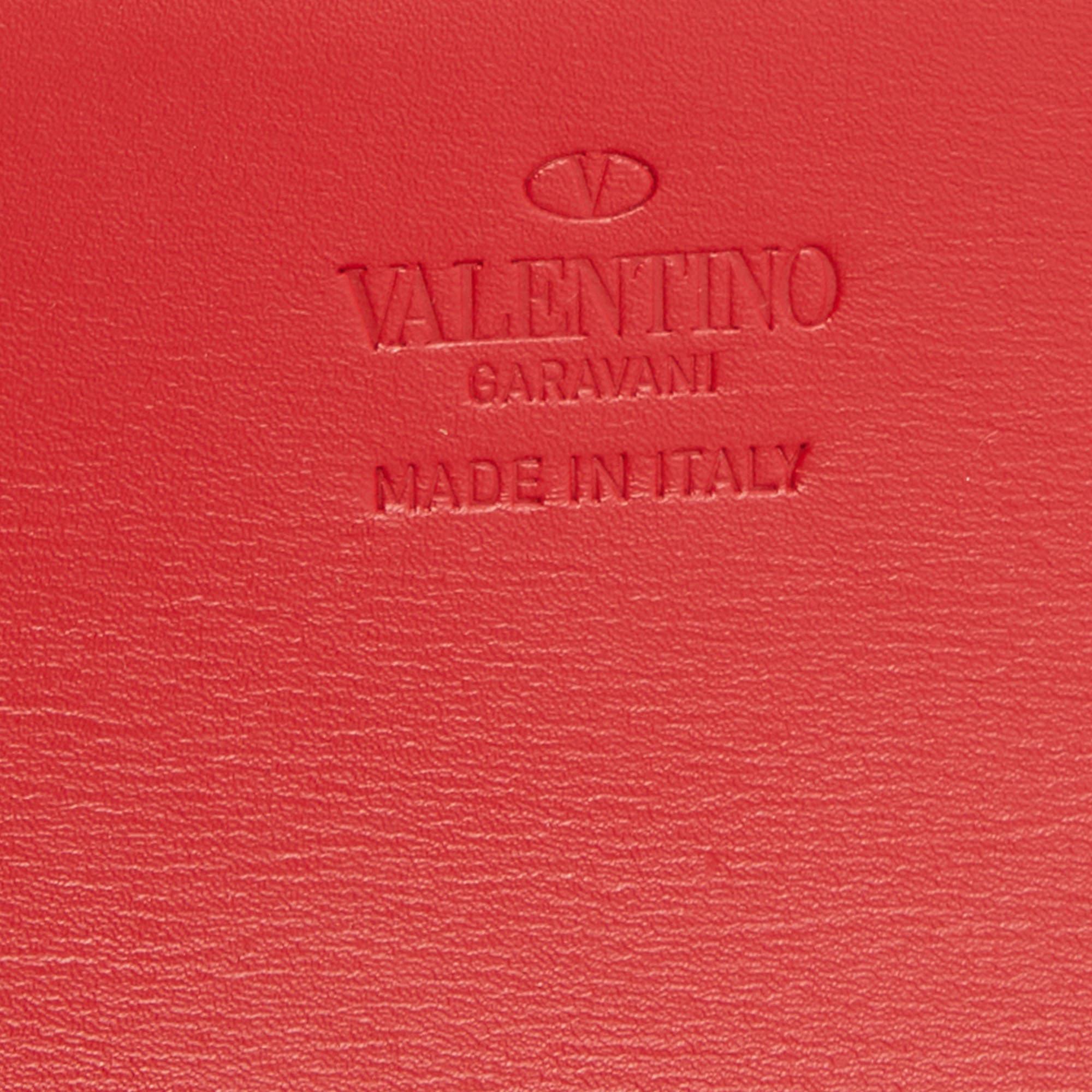 Valentino Red/Burgundy Leather VLogo Reversible Belt 75CM 1