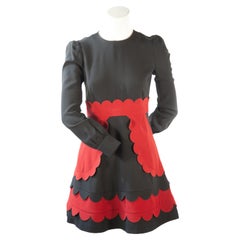 Valentino RED Crepe Mini Dress