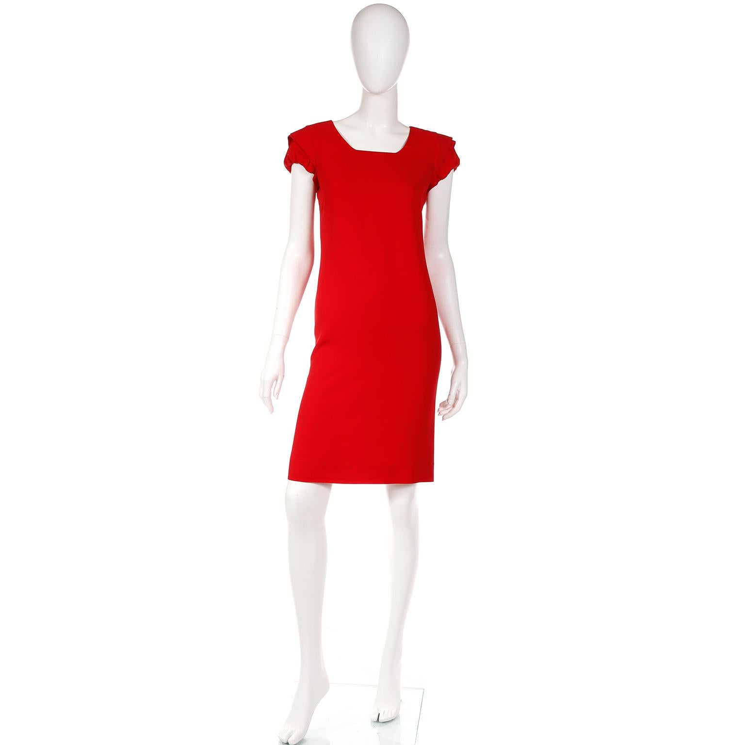 There is nothing like the perfect red!  The Valentino dress is in the classic 