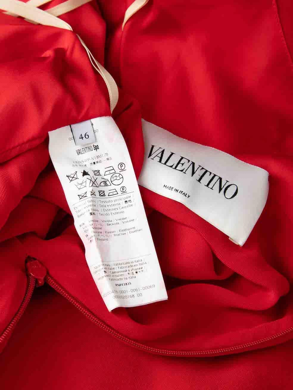 Women's Valentino Red Knot Halterneck Gown Size XL