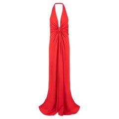 Valentino Red Knot Halterneck Gown Size XL