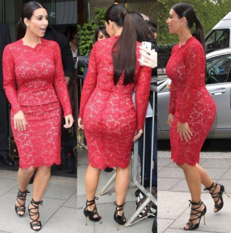 Valentino Red Silk Lace Dress 4