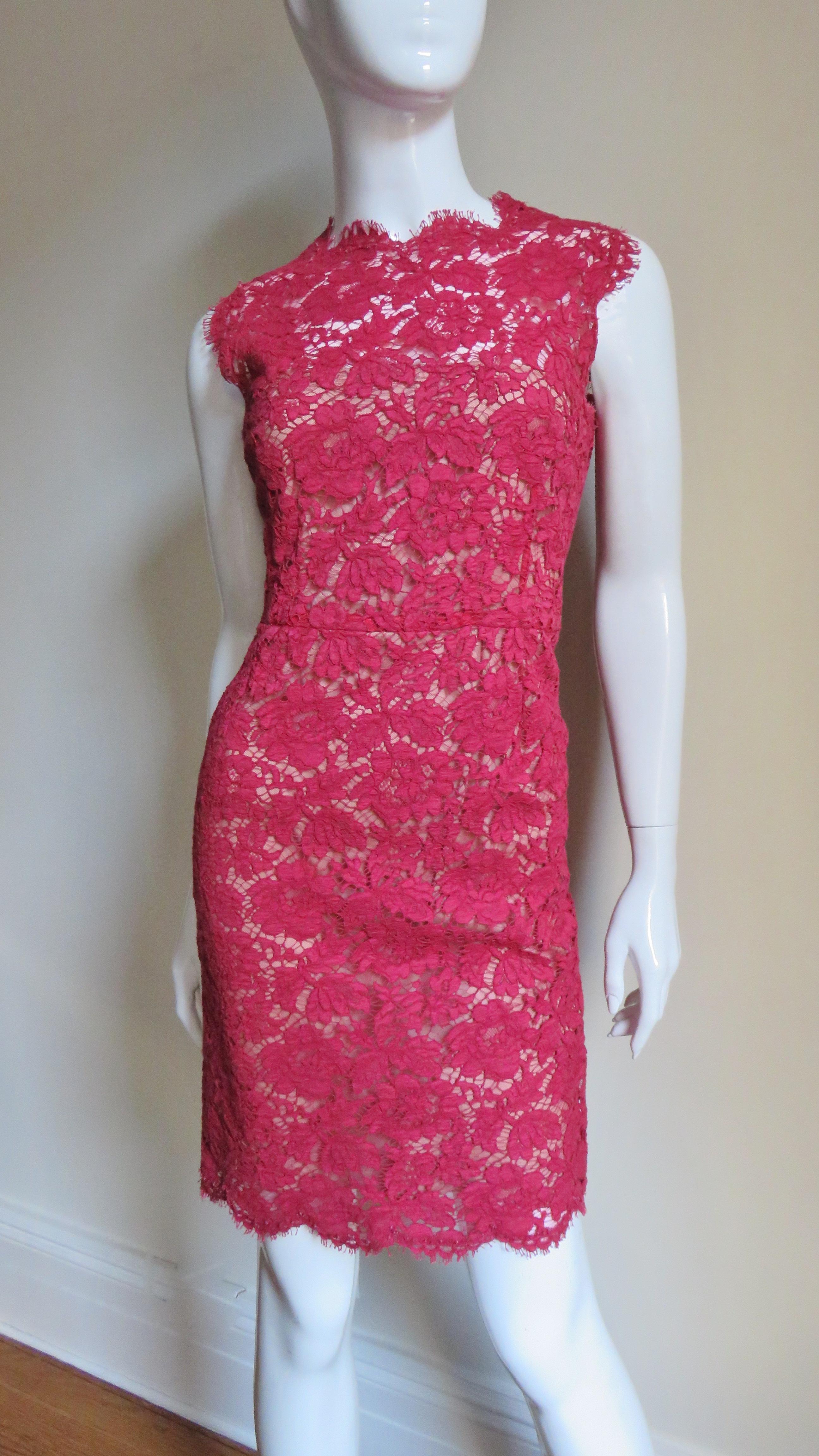 Women's Valentino Red Lace Dress