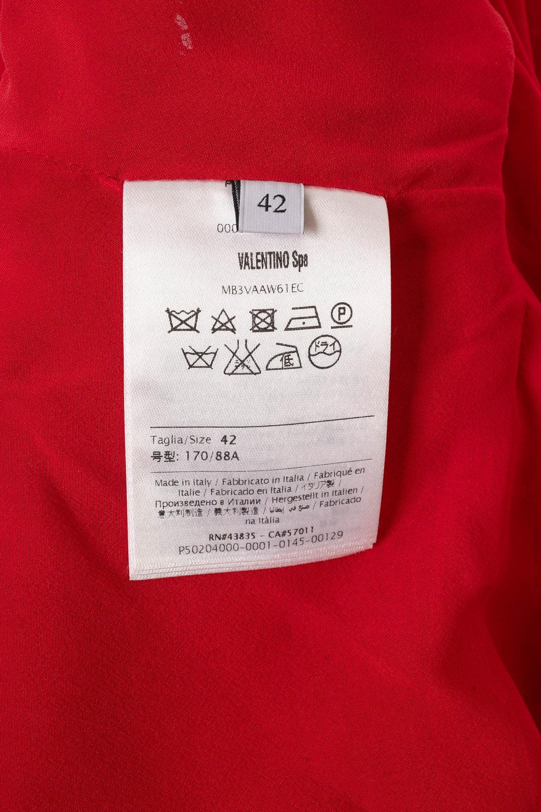 Valentino Red Lace Dress For Sale 5