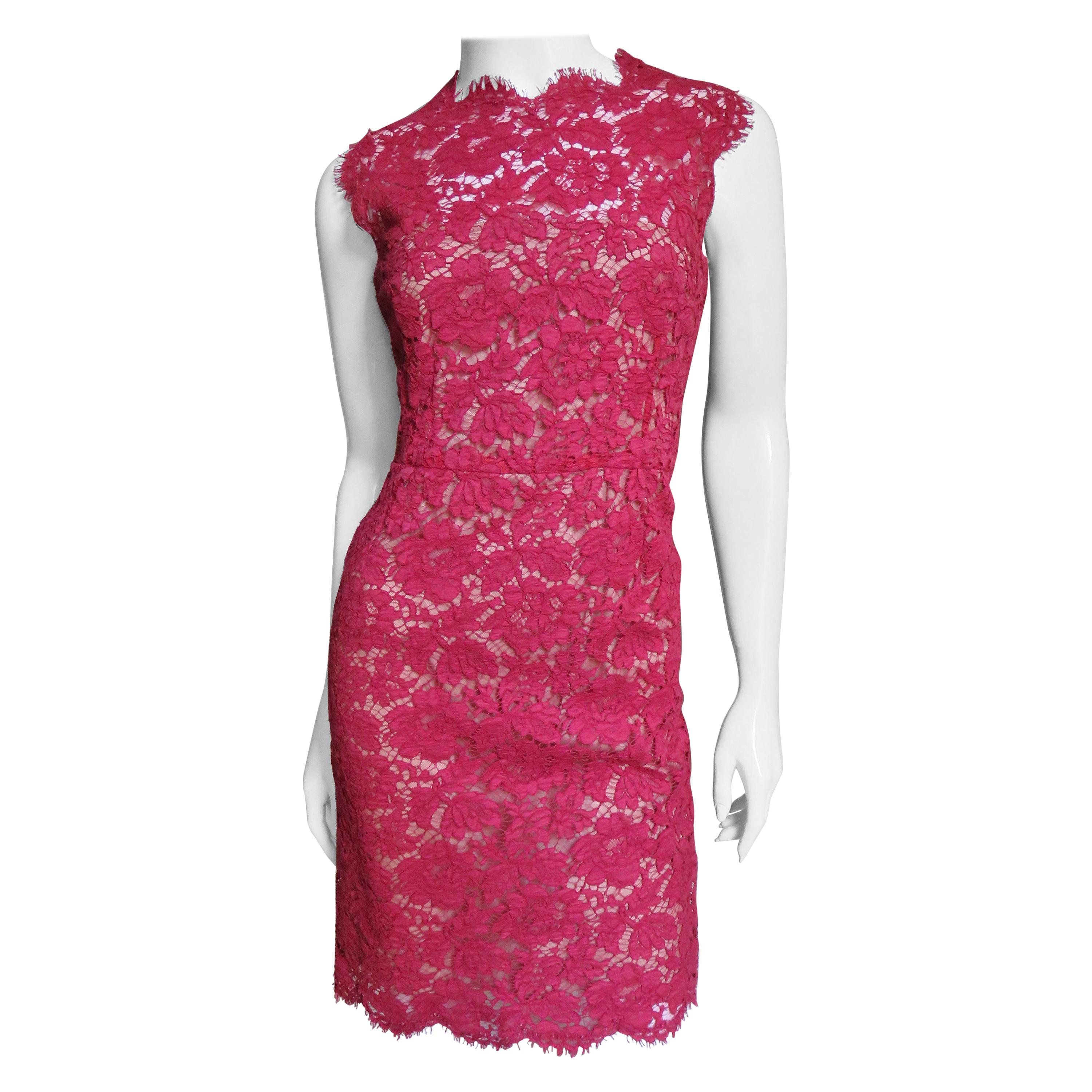 valentino red lace dress