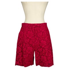 Valentino red lace shorts