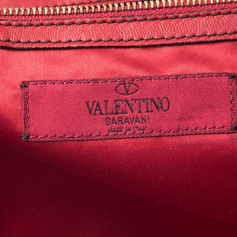 Valentino Red Leather 360 Bow Hobo 3