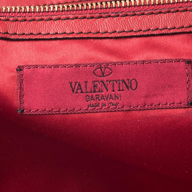 Sold at Auction: Valentino, VALENTINO RED SUEDE 360 HOBO BAG