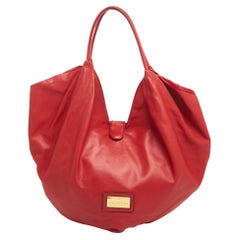 Valentino Red Leather 360 Bow Hobo