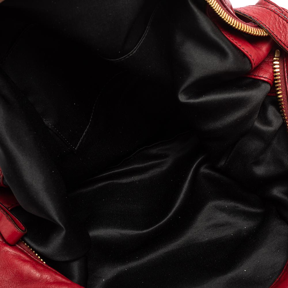 Valentino Red Leather Bow Hobo 6