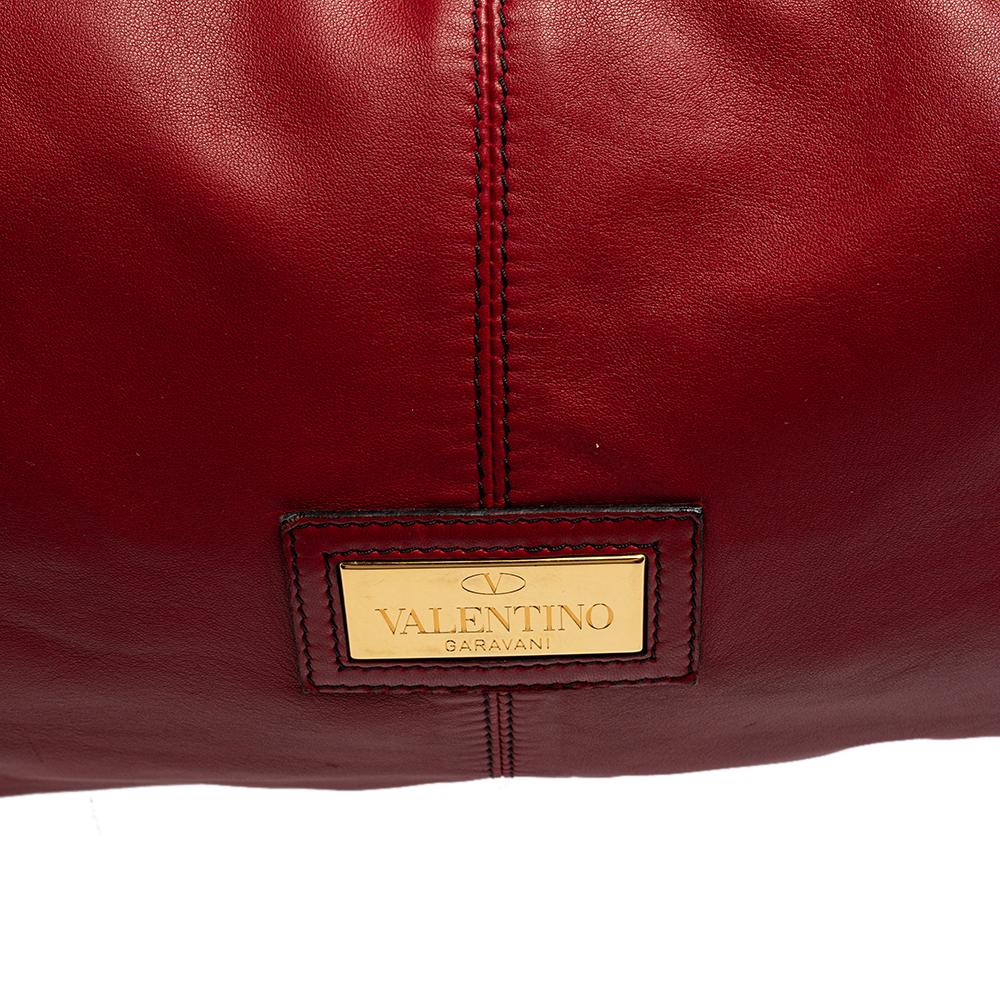 Valentino Red Leather Bow Hobo 3