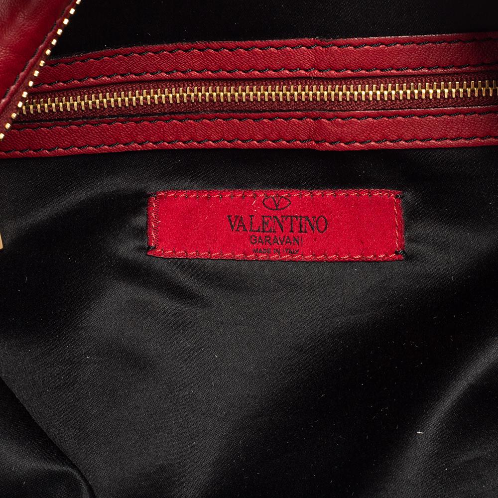 Valentino Red Leather Bow Hobo 4