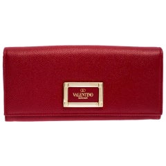 Valentino Red Leather Continental Wallet