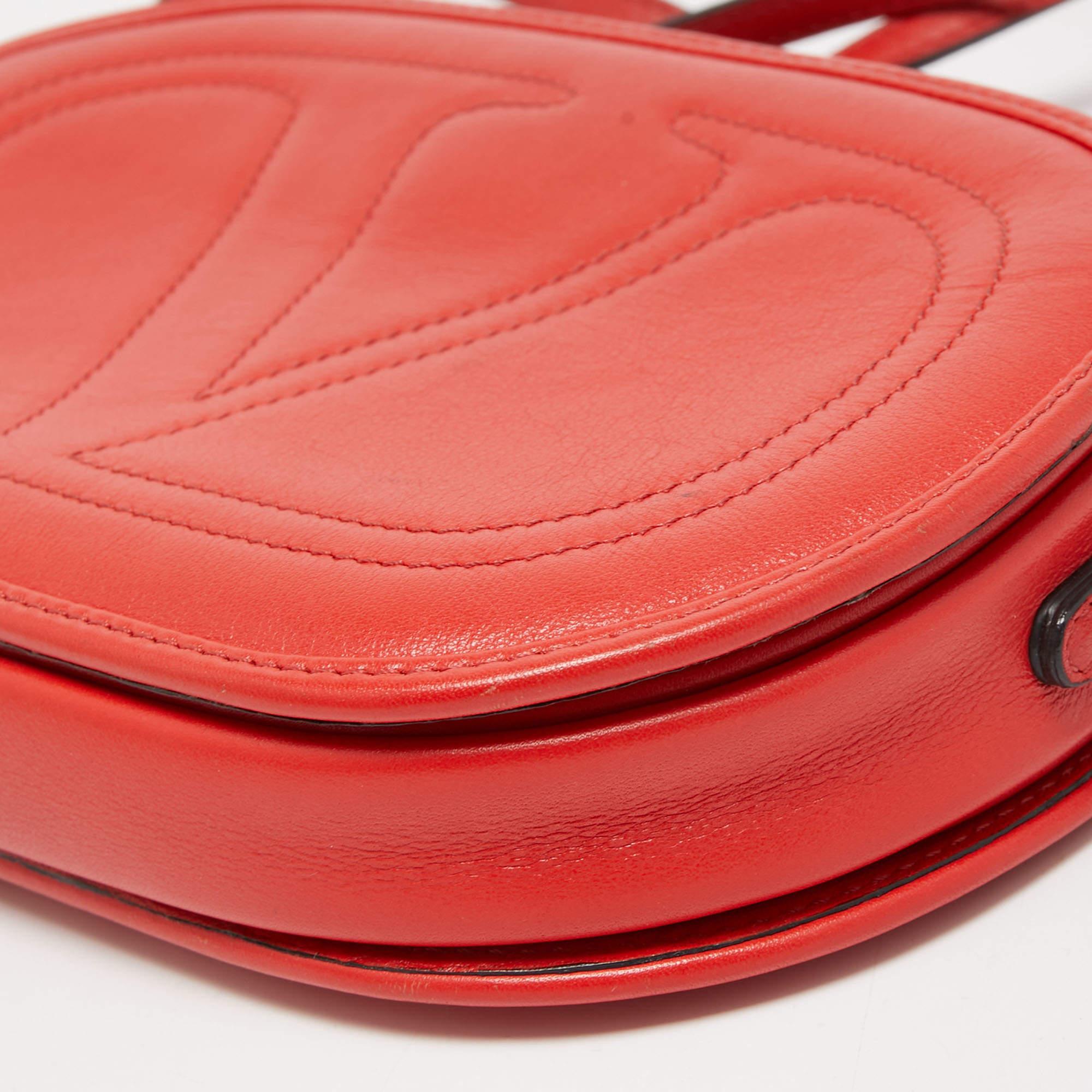 Valentino Red Leather Logo Go Crossbody Bag 1