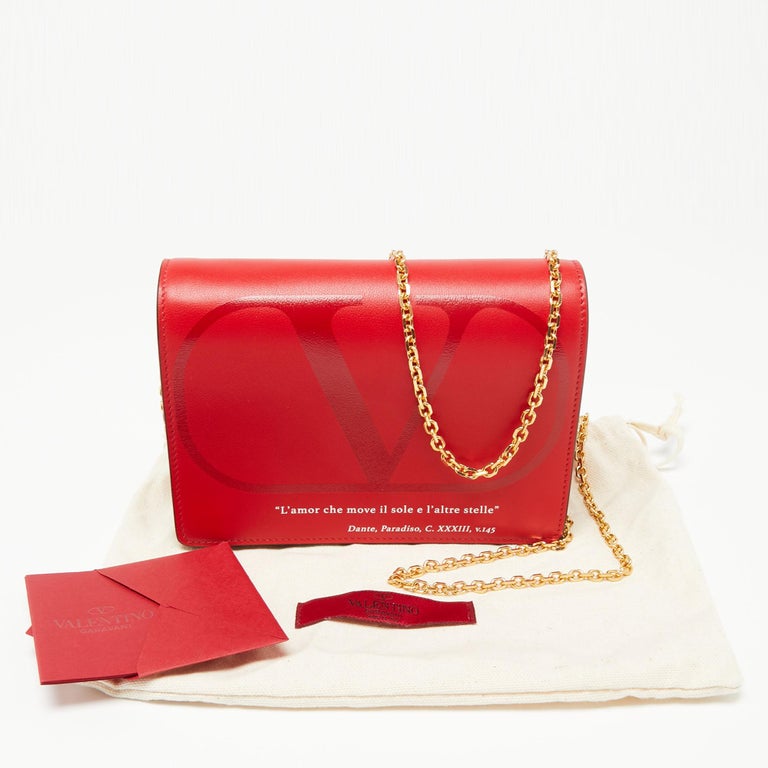 VALENTINO Bags Olive Shoulder Bag 33 cm Red, red : : Fashion