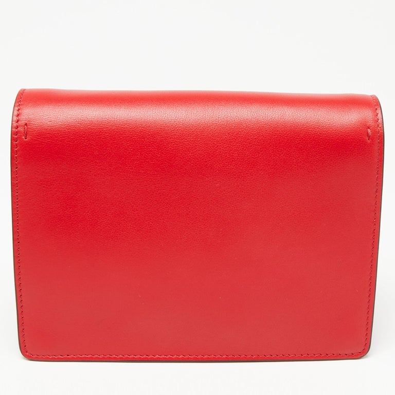 NWT Valentino Handbag Lipstick Red Studded Crossbody Shouder Bag Purse  Zipper