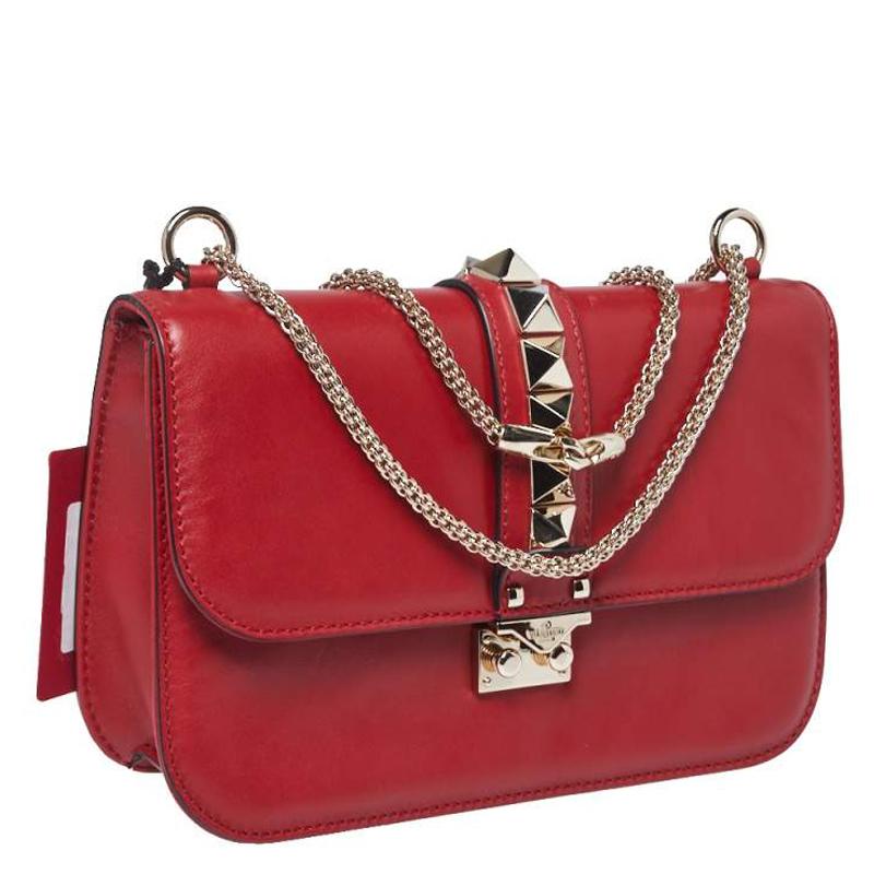 valentino red leather bag