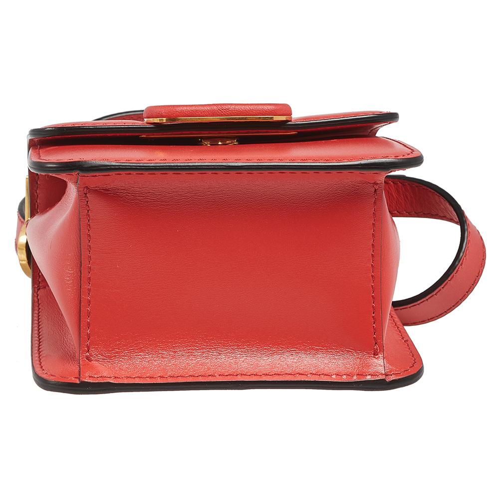 Valentino Red Leather Micro VSling Crossbody Bag 2