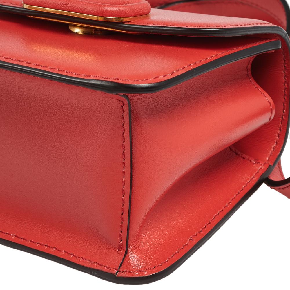 Valentino Red Leather Micro VSling Crossbody Bag 4