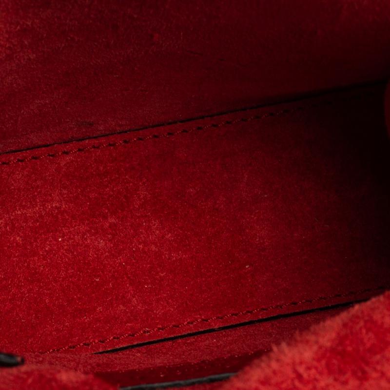 Valentino Red Leather Mini My Rockstud Top Handle Bag In Excellent Condition In Dubai, Al Qouz 2