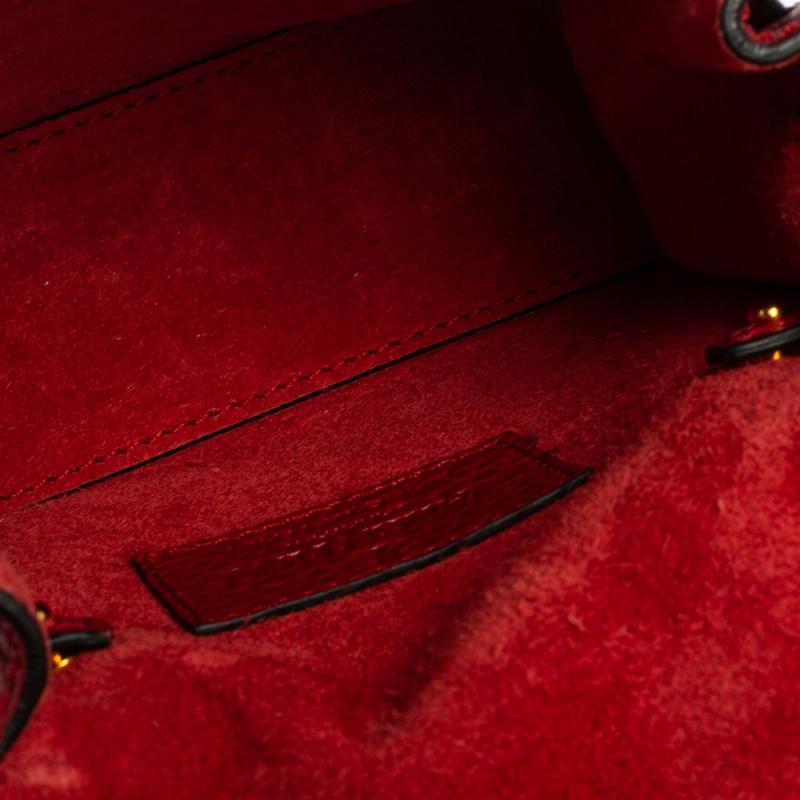 Valentino Red Leather Mini My Rockstud Top Handle Bag 1