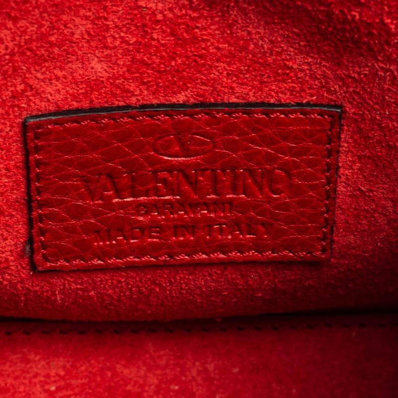 Valentino Red Leather Mini My Rockstud Top Handle Bag 2