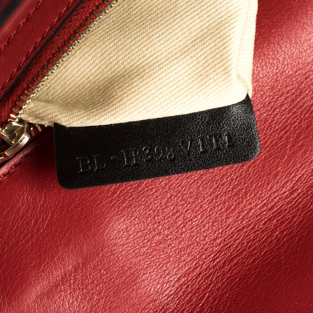 Women's Valentino Red Leather Rockstud Medium Glam Lock Flap Bag
