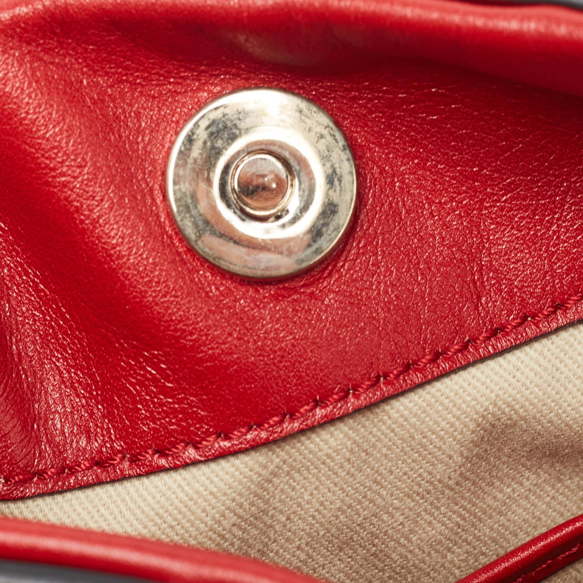 Valentino Red Leather Rockstud Slim Crossbody Bag For Sale 4
