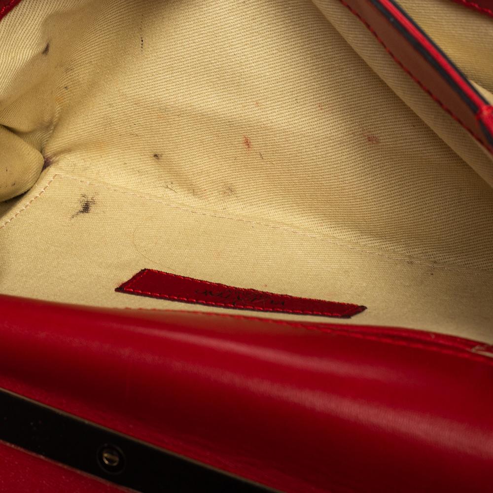 Valentino - Pochette en cuir rouge Rockstud Va Va Voom avec chaîne 4