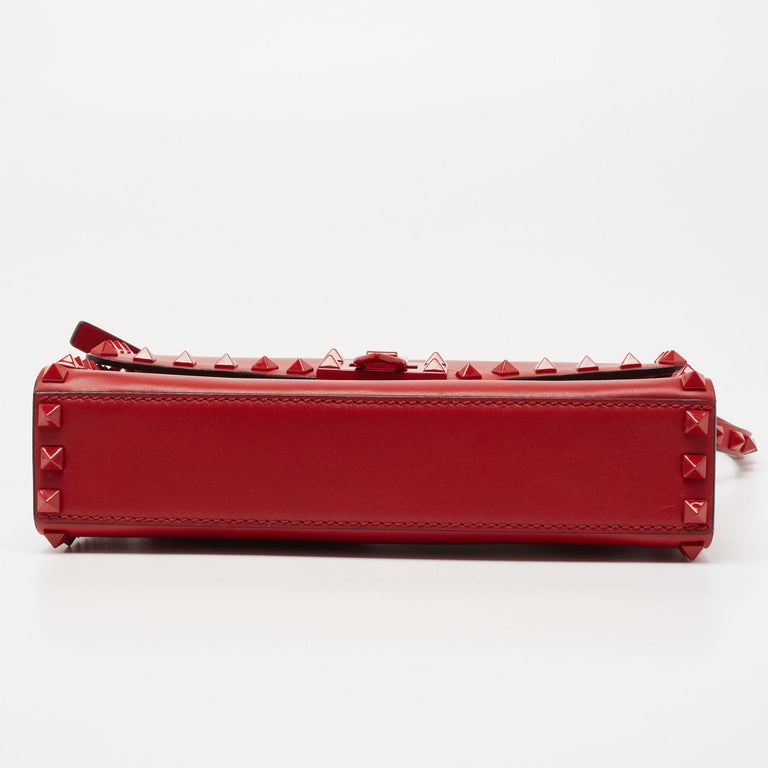 Valentino Red Leather Small Rockstud Crossbody Bag at 1stDibs
