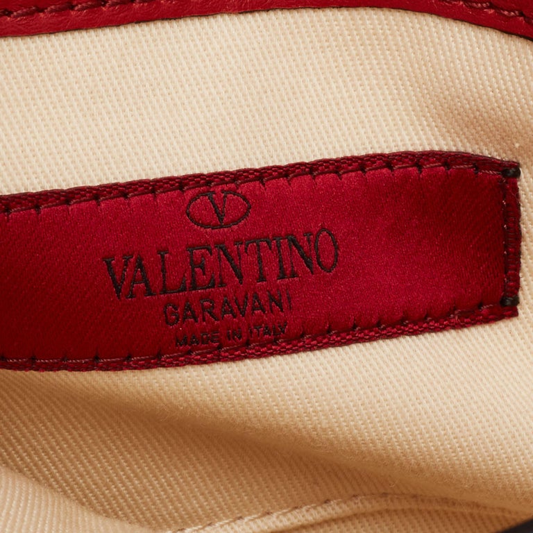 Valentino Red Leather Small Rockstud Crossbody Bag at 1stDibs
