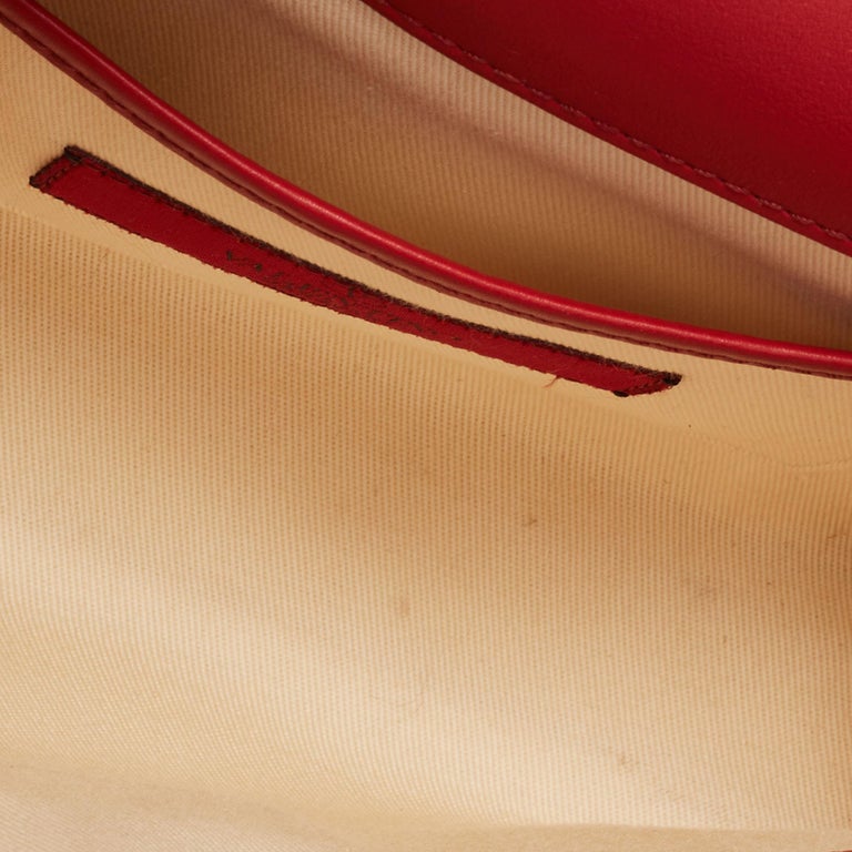 Valentino Red Leather Small Rockstud Crossbody Bag at 1stDibs