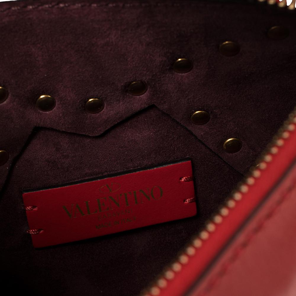 Valentino Red Leather Small Rockstud Hype Shoulder Bag 6