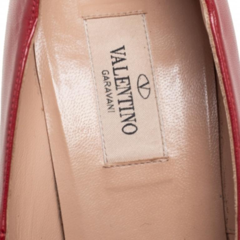 Valentino escarpins à talons bloc Soul Rockstud en cuir rouge, taille 37,5 Pour femmes 
